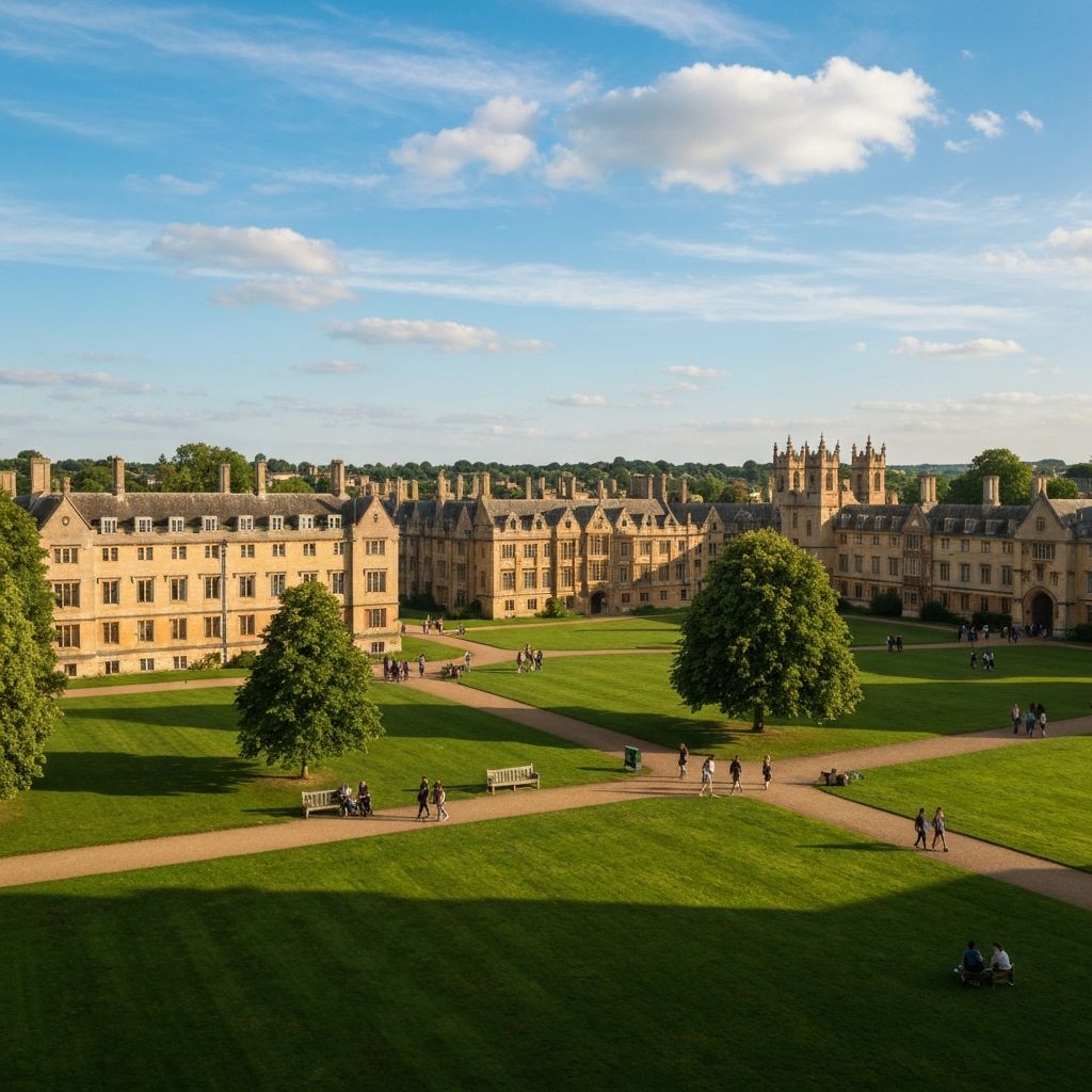 A beautiful European university campus